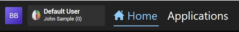 Home button in the BrainAssistant menu