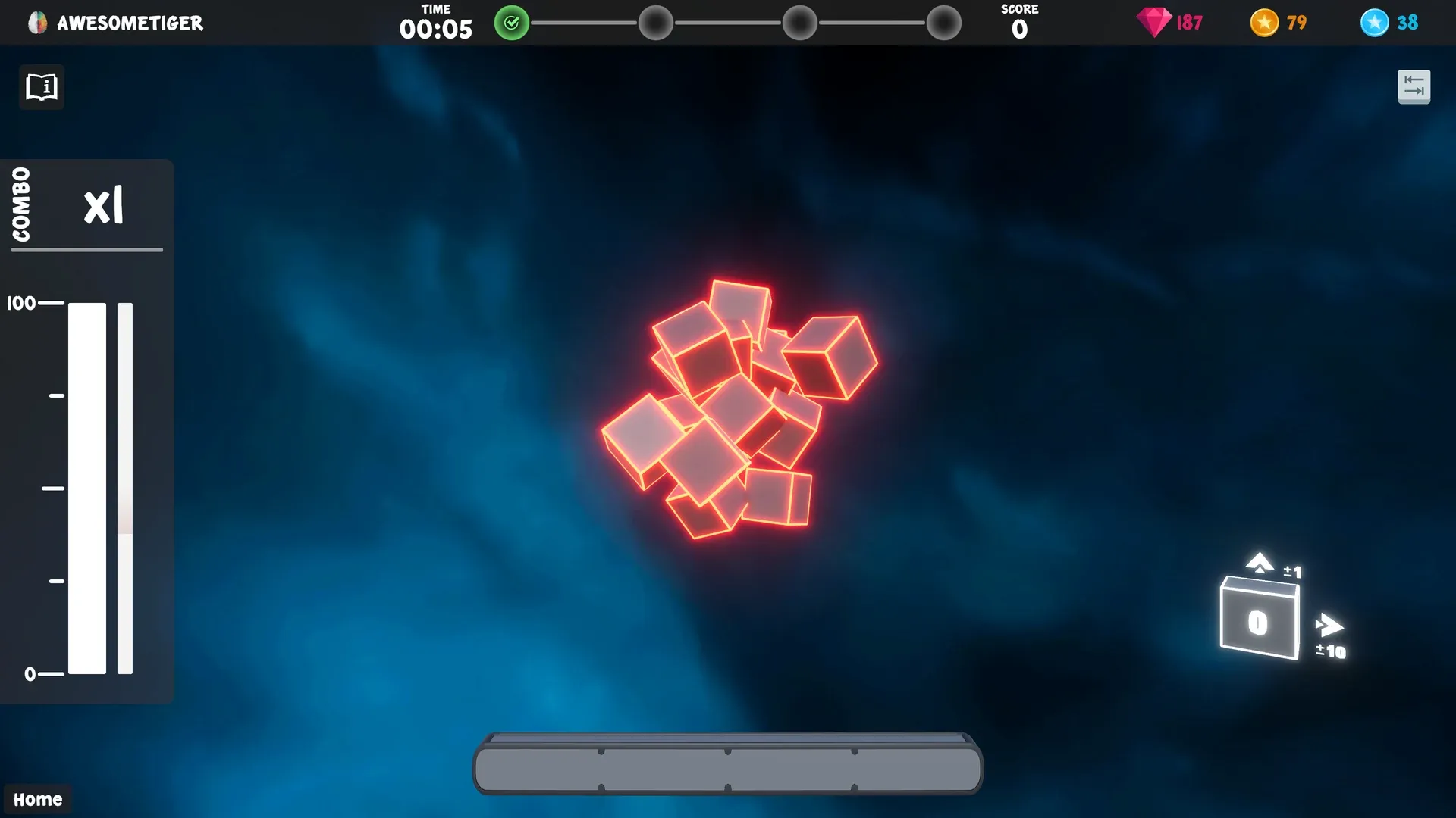 Cube Count with negative feedback