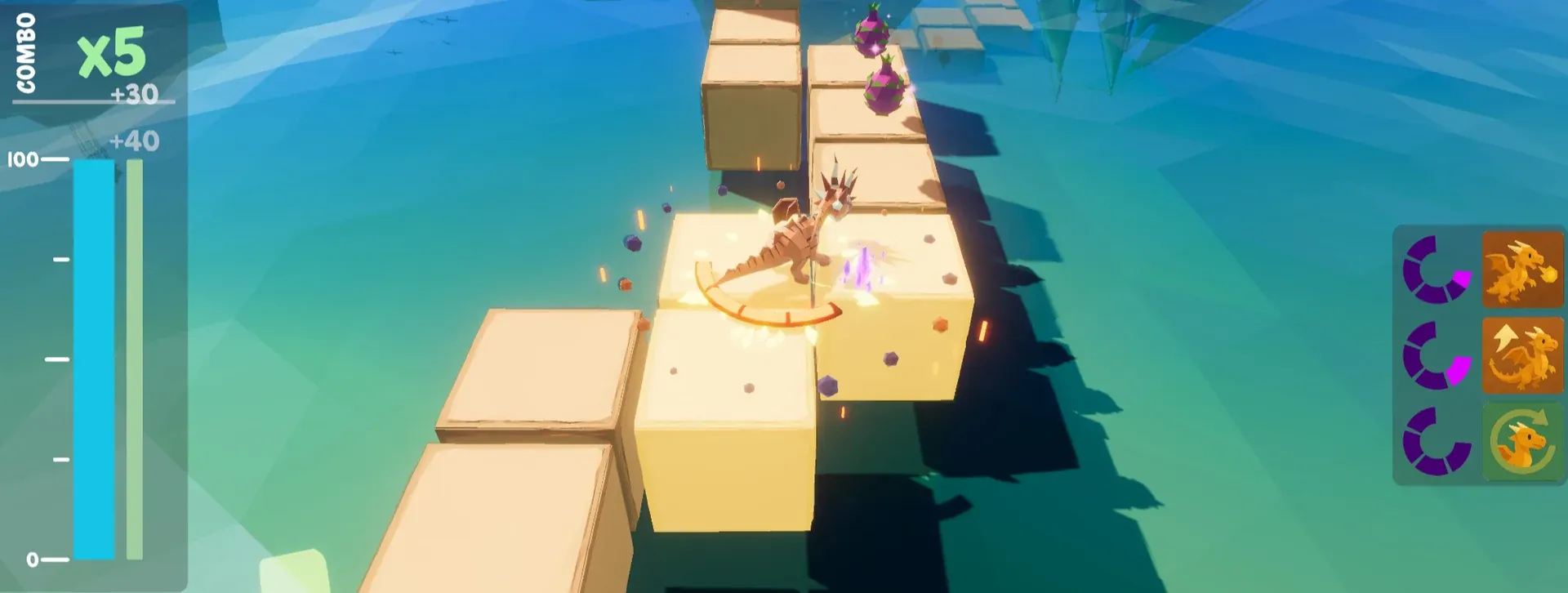 Dragonbay feedback: the block path builds up