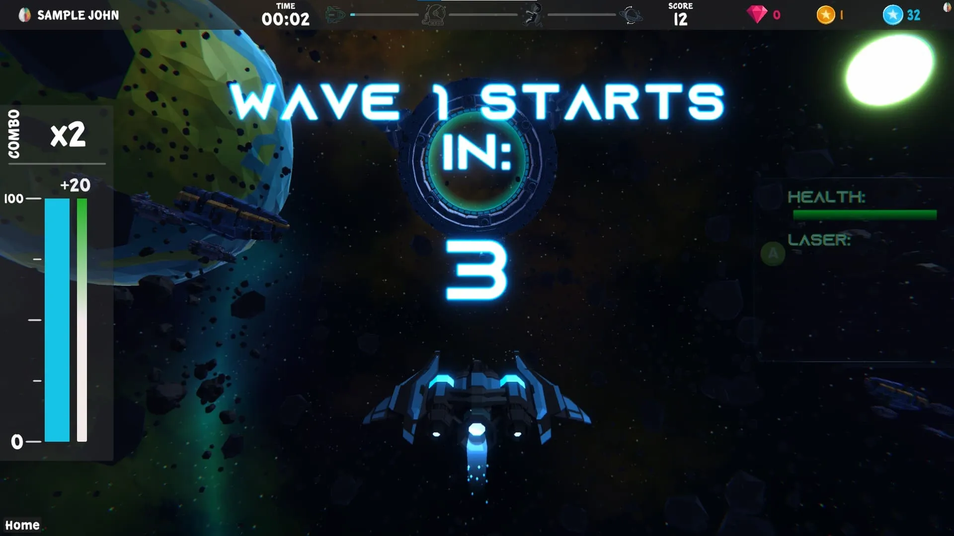 Start of a wave