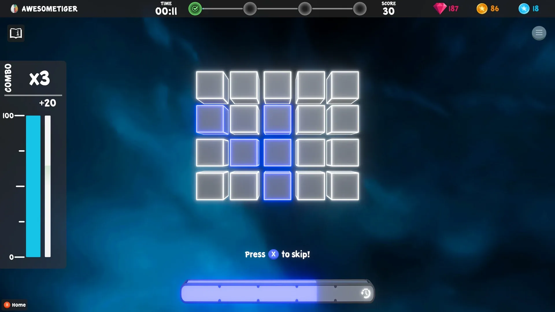 Memory Challenge with positive feedback