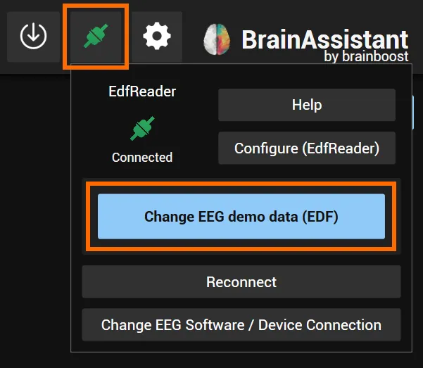 Change EEG demo data (EDF)