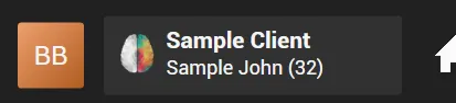 Client Info button