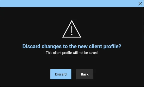 Discard dialog