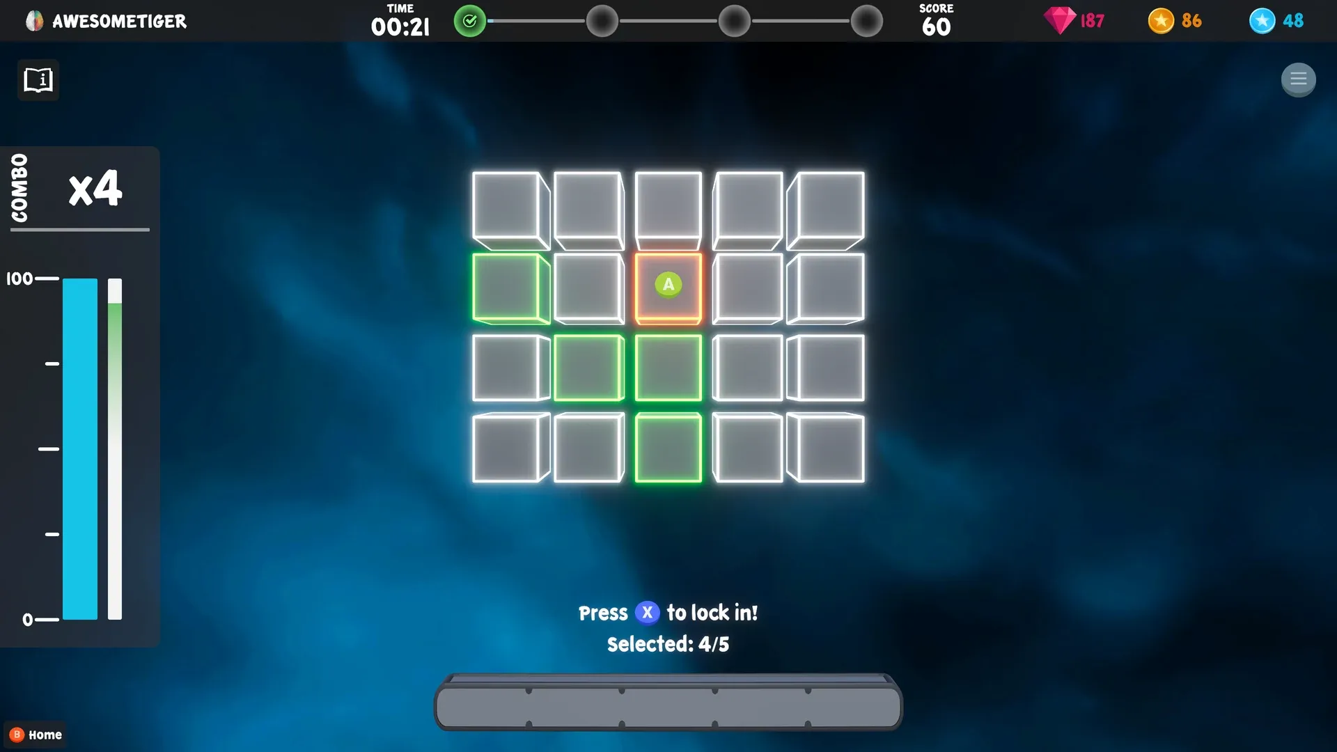 Memory Challenge with negative feedback
