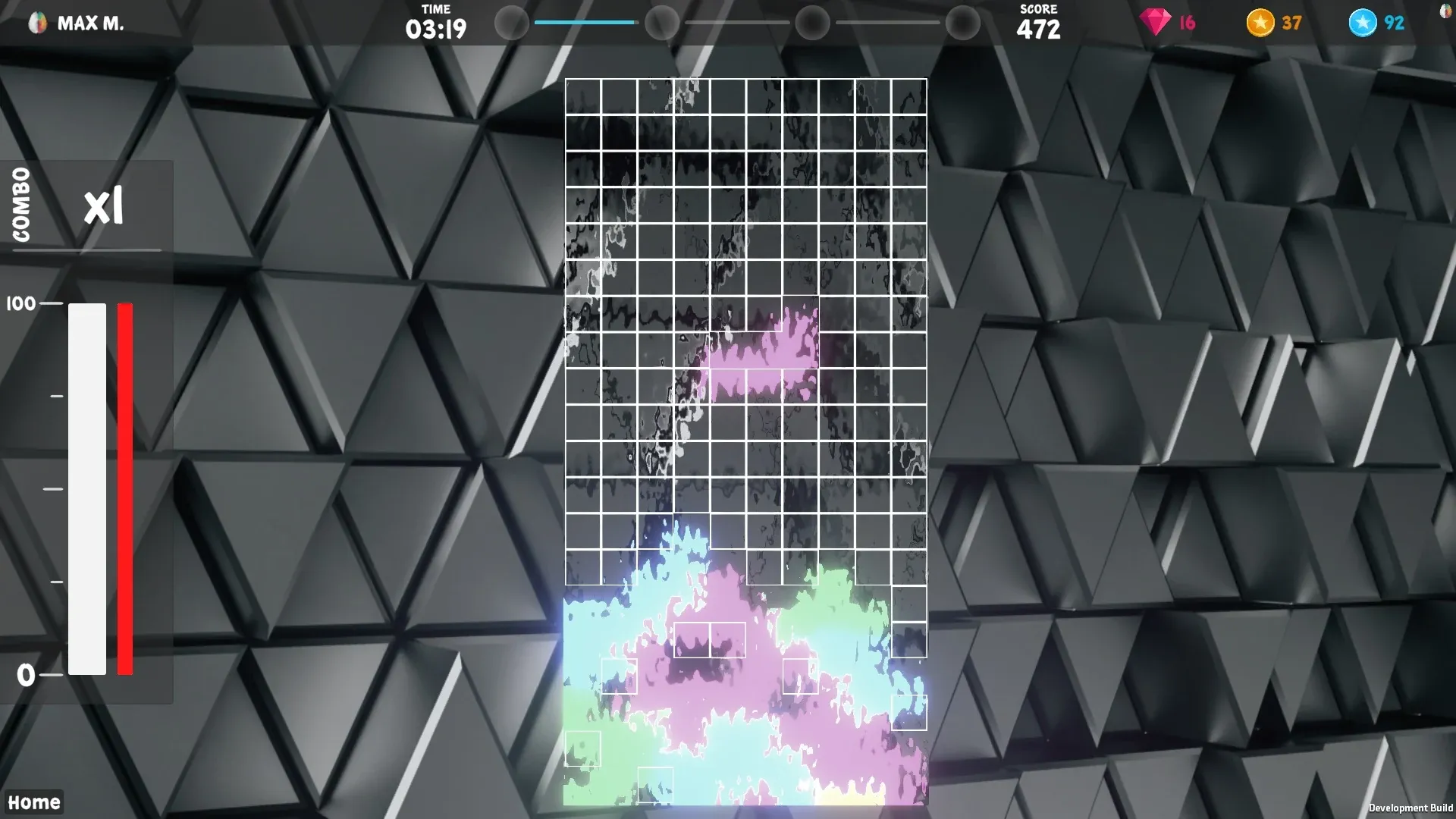 Negative special event: the bricks lose their colour