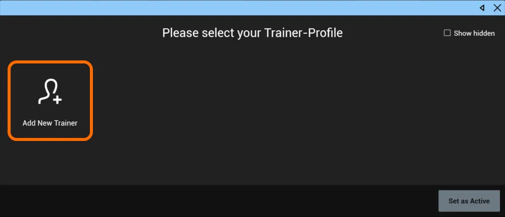 Add new trainer