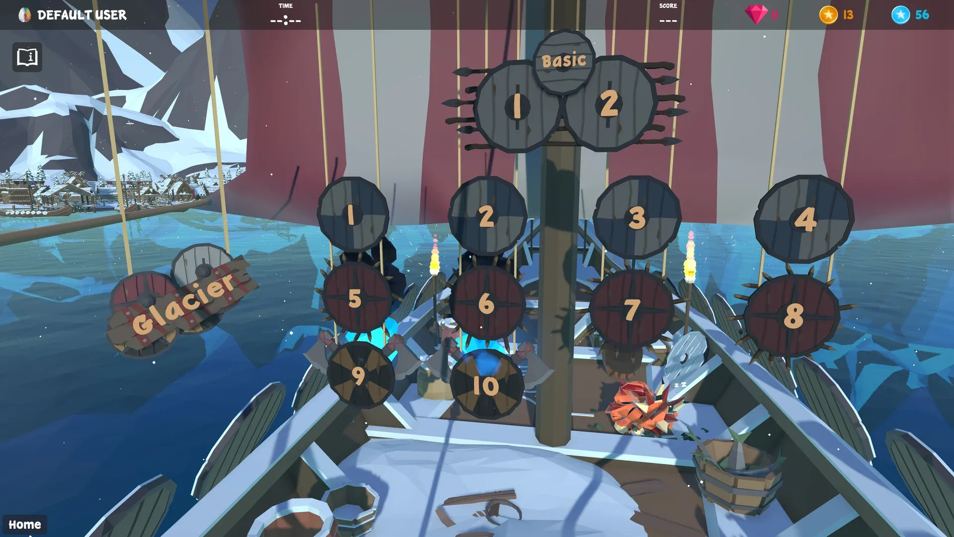 Level selection of the Ice Land environment