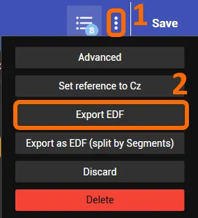 Export EDF option