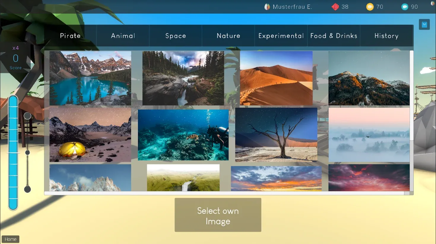 Puzzle image selection