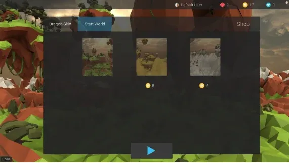 Dragonfly shop with start worlds