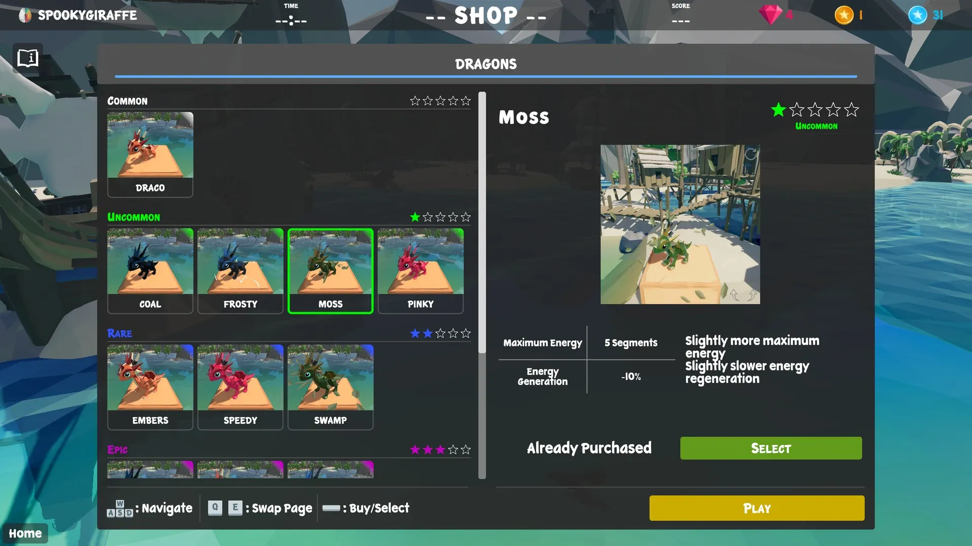 Dragonbay shop with dragons
