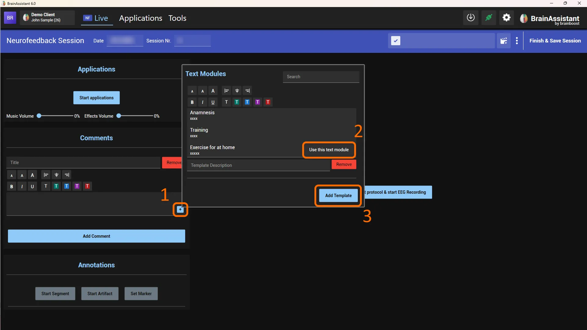 Comment templates