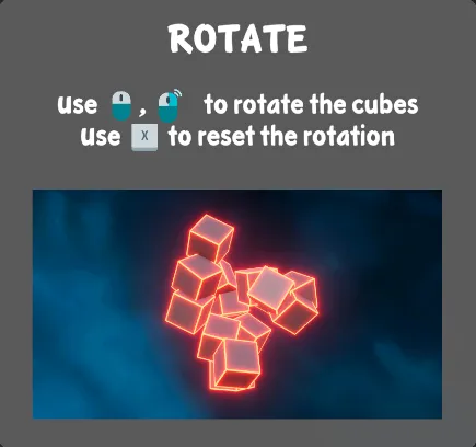 Cube Count, keyboard: rotate