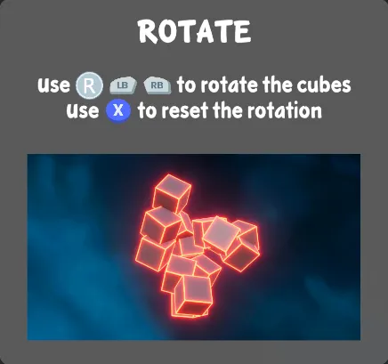 Cube Count, controller: rotate
