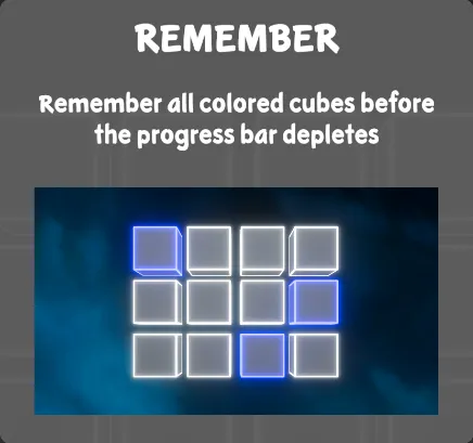 Memory Challenge, keyboard: remember