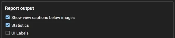 Report output settings