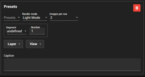 Presets cards in the report element